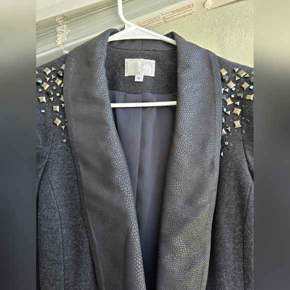 Alberto Makali Vintage Black Blazer with Studded Lapel - Picture 5 of 11